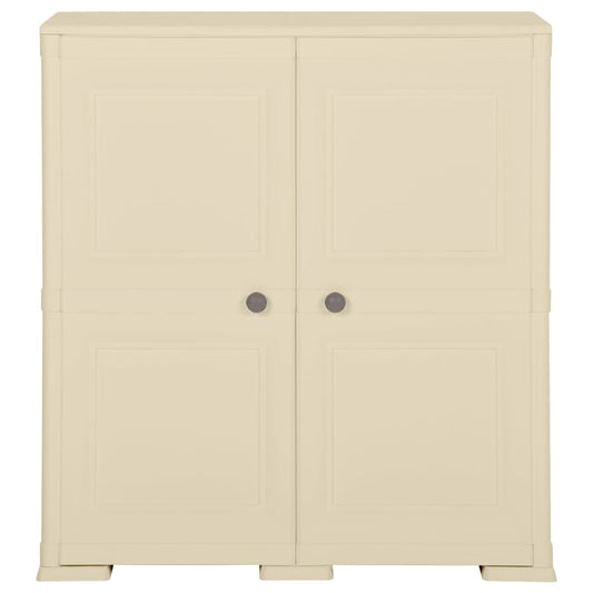 Kunststoffschrank 79x43x85,5 cm Holzdesign Angora-Weiß