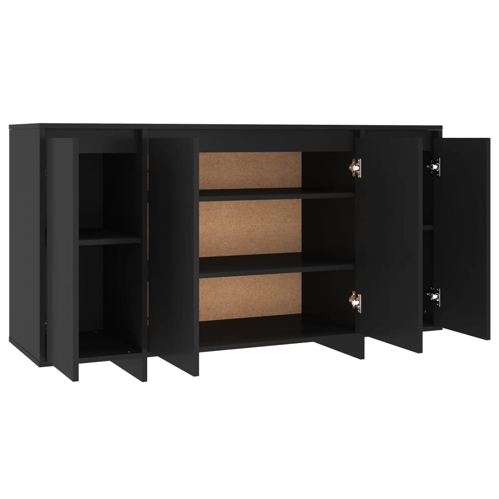 Sideboard Schwarz 135x41x75 cm Holzwerkstoff