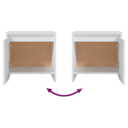 Nachttisch Weiß 45x34x44,5 cm Holzwerkstoff