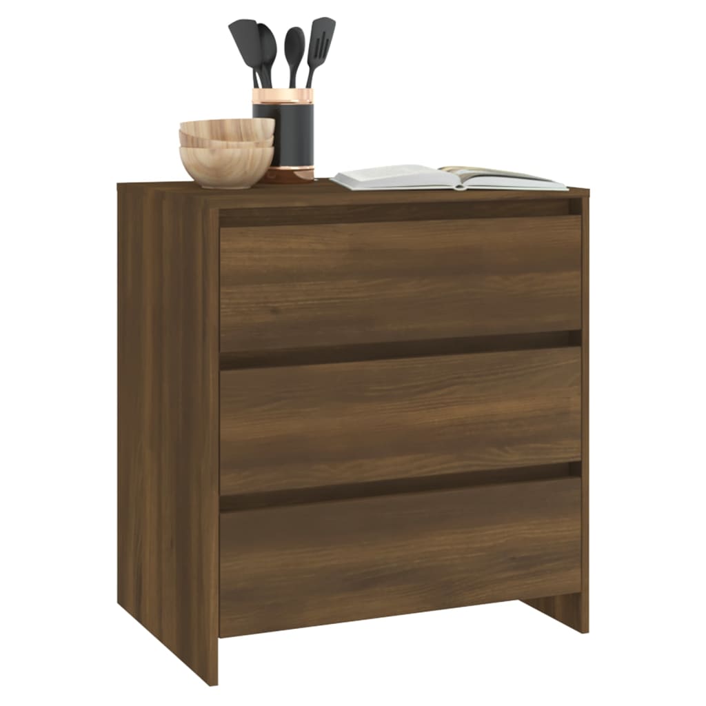 Sideboard Braun Eichen-Optik 70x41x75 cm Holzwerkstoff