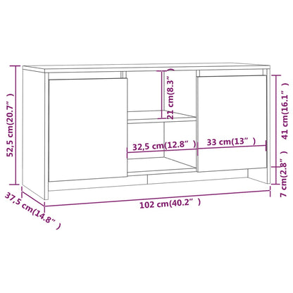 TV-Schrank Grau Sonoma 102x37,5x52,5 cm Holzwerkstoff