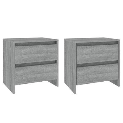Nachttische 2 Stk. Grau Sonoma 45x34,5x44,5 cm Holzwerkstoff