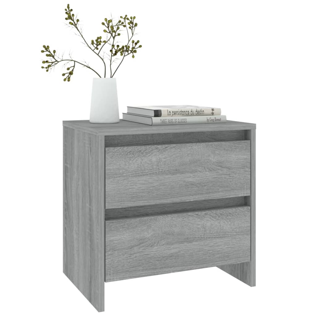 Nachttische 2 Stk. Grau Sonoma 45x34,5x44,5 cm Holzwerkstoff