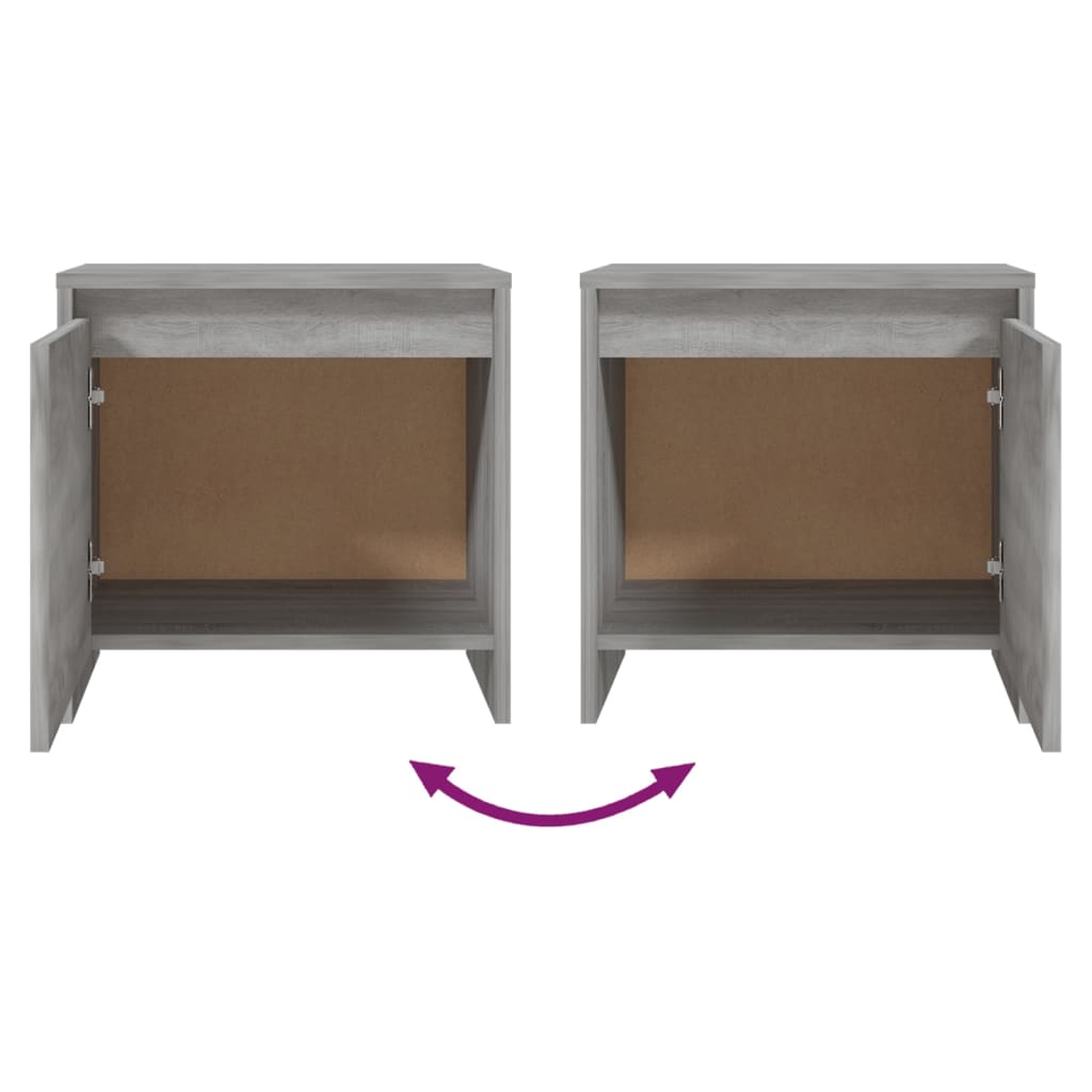 Nachttisch Grau Sonoma 45x34x44,5 cm Holzwerkstoff