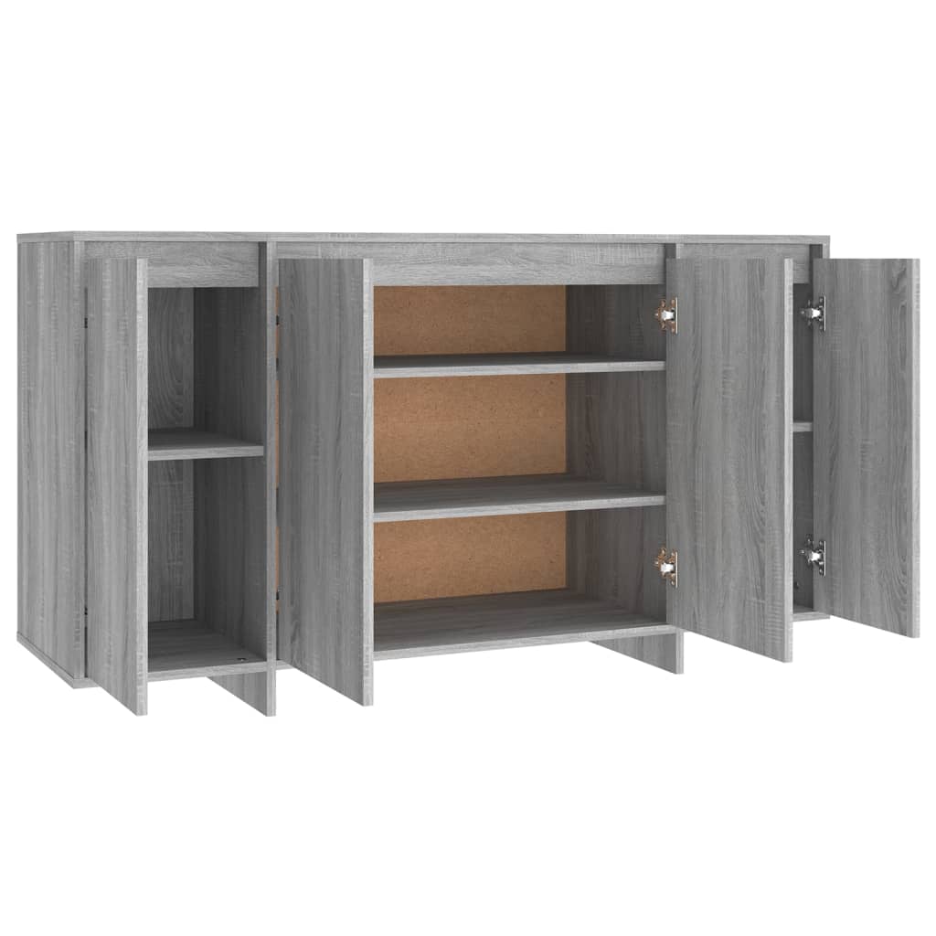 Sideboard Grau Sonoma 135x41x75 cm Holzwerkstoff