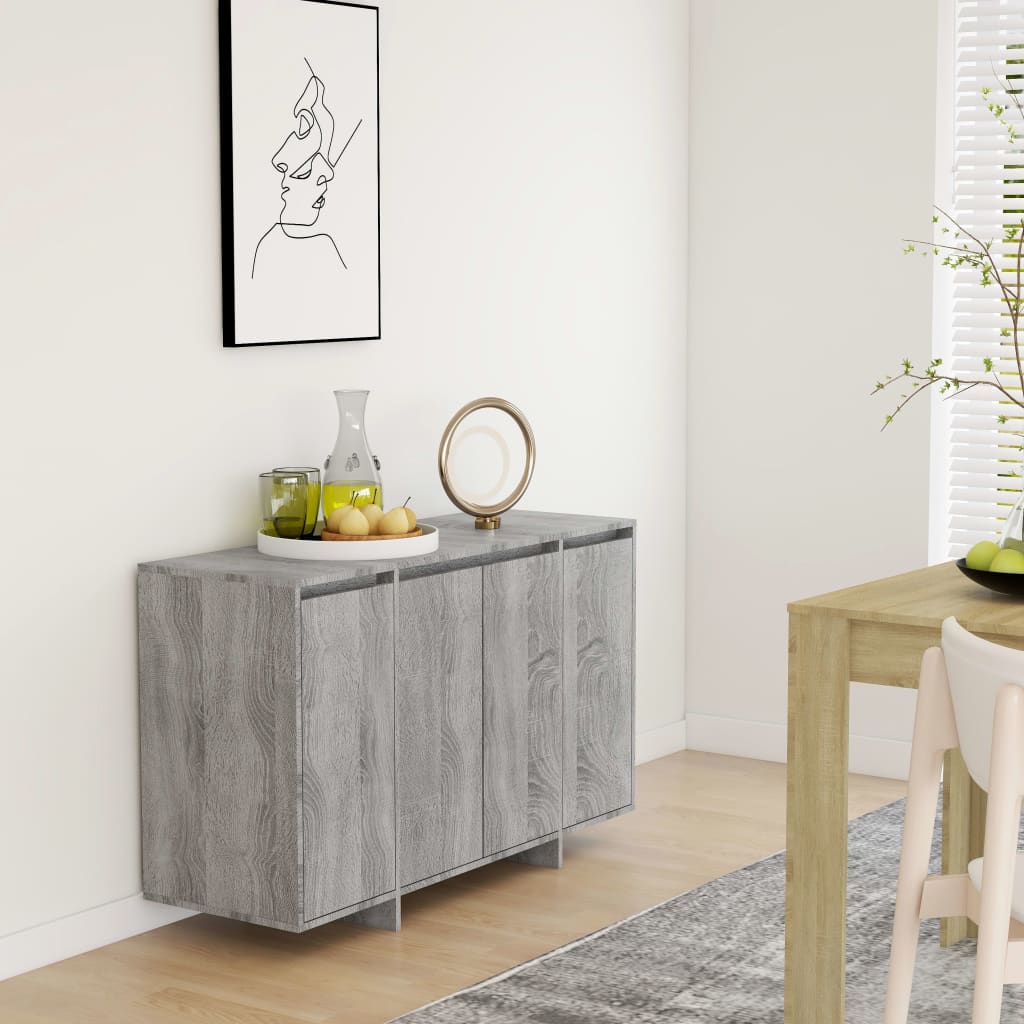 Sideboard Grau Sonoma 120x41x75 cm Holzwerkstoff