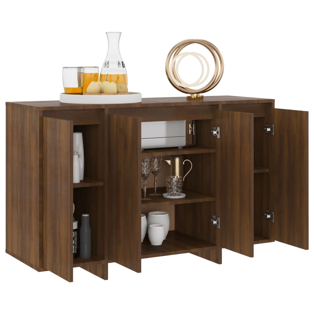 Sideboard Braun Eichen-Optik 120x41x75 cm Holzwerkstoff