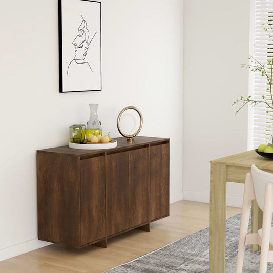 Sideboard Braun Eichen-Optik 120x41x75 cm Holzwerkstoff