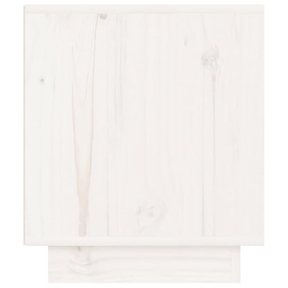 Nachttisch Weiß 40x34x40 cm Massivholz Kiefer