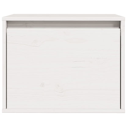 Wandschrank Weiß 45x30x35 cm Massivholz Kiefer