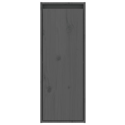 Wandschrank Grau 30x30x80 cm Massivholz Kiefer