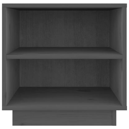 Nachttische 2 Stk. Grau 40x34x40 cm Massivholz Kiefer
