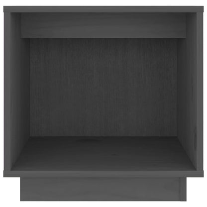 Nachttisch Grau 40x30x40 cm Massivholz Kiefer