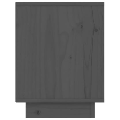 Nachttisch Grau 40x30x40 cm Massivholz Kiefer