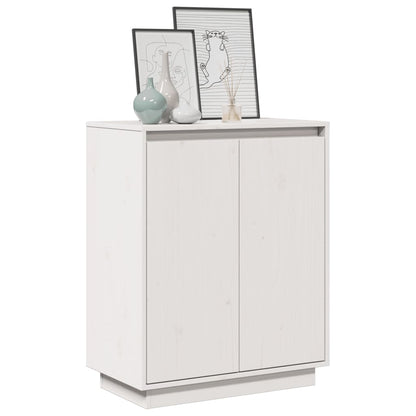 Sideboard Weiß 60x34x75 cm Massivholz Kiefer