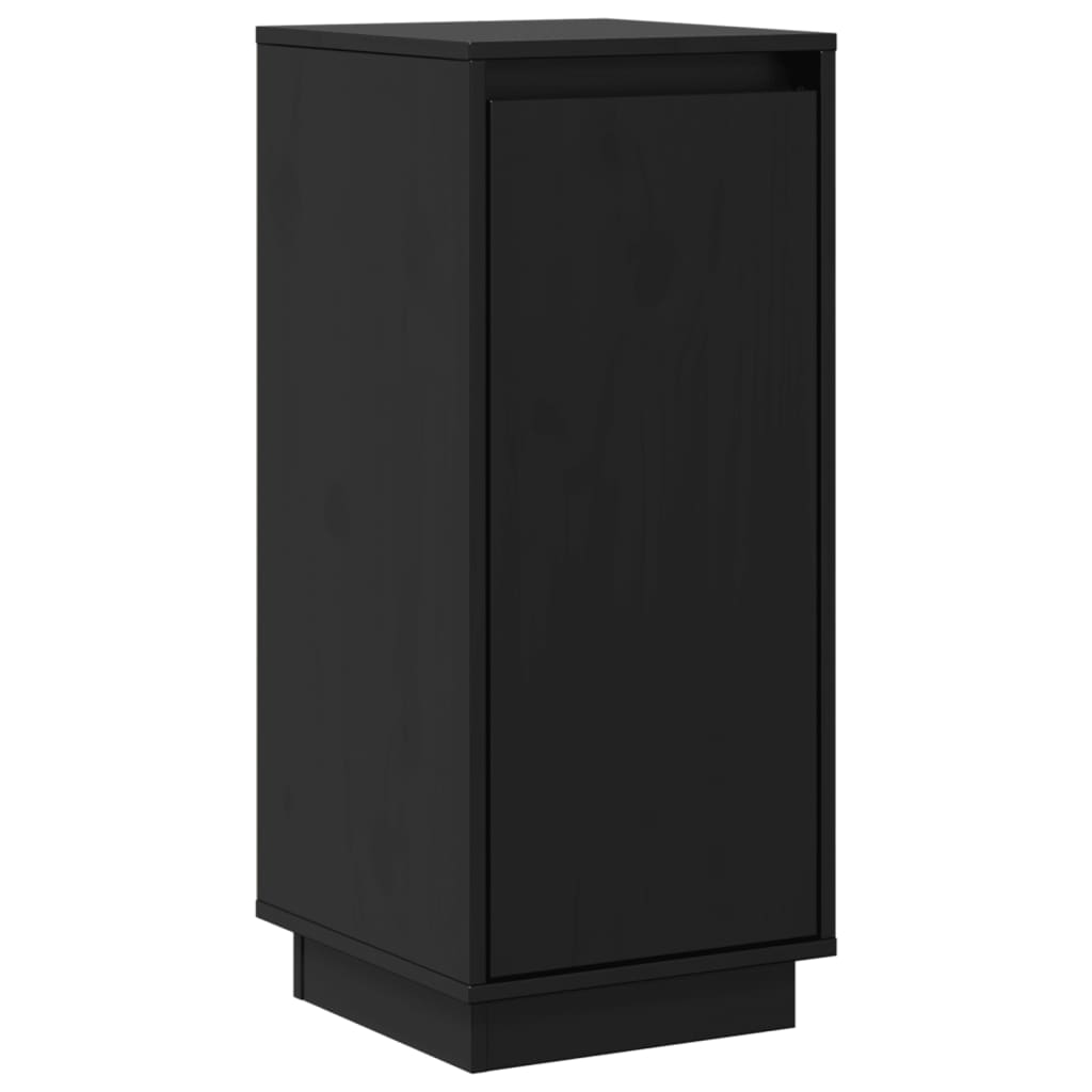 Sideboards 2 Stk. Schwarz 31,5x34x75 cm Massivholz Kiefer