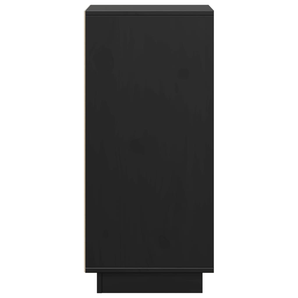 Sideboards 2 Stk. Schwarz 31,5x34x75 cm Massivholz Kiefer