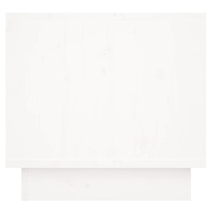 Nachttische 2 Stk. Weiß 35x34x32 cm Massivholz Kiefer