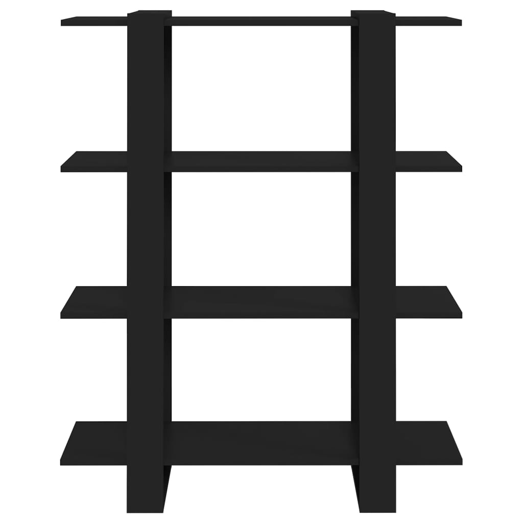 Bücherregal/Raumteiler Schwarz 100x30x123,5 cm