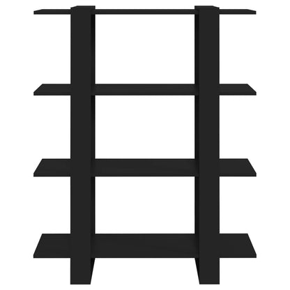 Bücherregal/Raumteiler Schwarz 100x30x123,5 cm