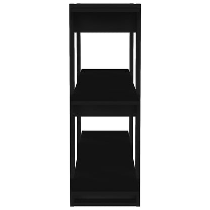 Bücherregal/Raumteiler Schwarz 100x30x87 cm