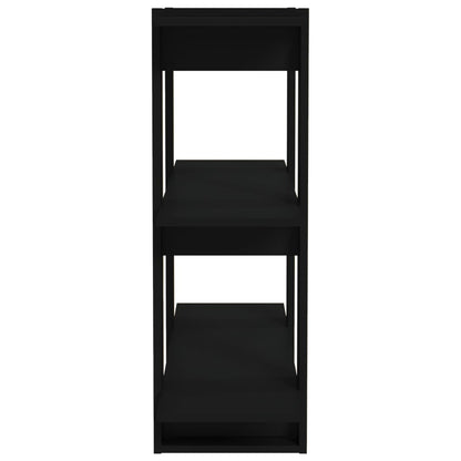 Bücherregal/Raumteiler Schwarz 80x30x87 cm