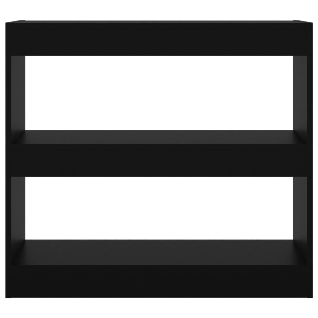 Bücherregal/Raumteiler Schwarz 80x30x72 cm