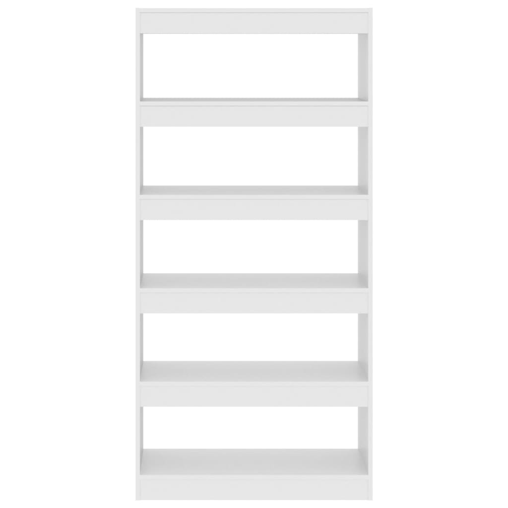 Bücherregal/Raumteiler Weiß 80x30x166 cm Holzwerkstoff