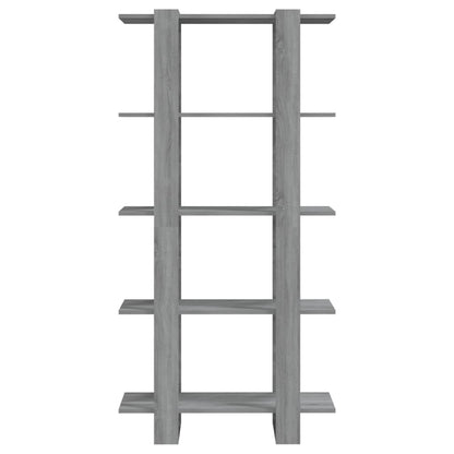 Bücherregal/Raumteiler Grau Sonoma 80x30x160 cm Holzwerkstoff
