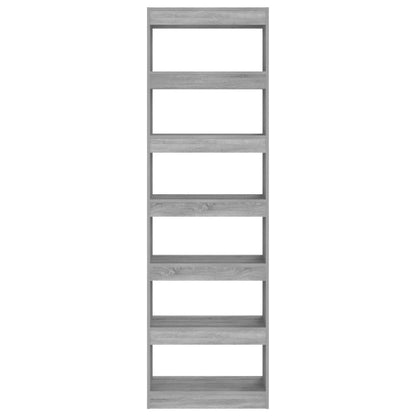 Bücherregal/Raumteiler Grau Sonoma 60x30x198 cm