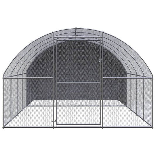 Outdoor-Hühnerstall 3x4x2 m Verzinkter Stahl