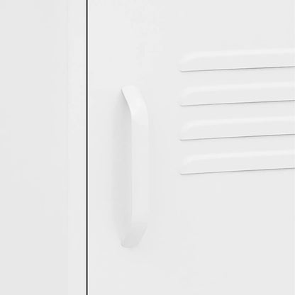 Nachttische 2 Stk. Weiß 35x35x51 cm Stahl