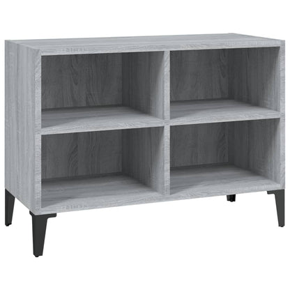 TV-Schrank mit Metallbeinen Grau Sonoma 69,5x30x50 cm