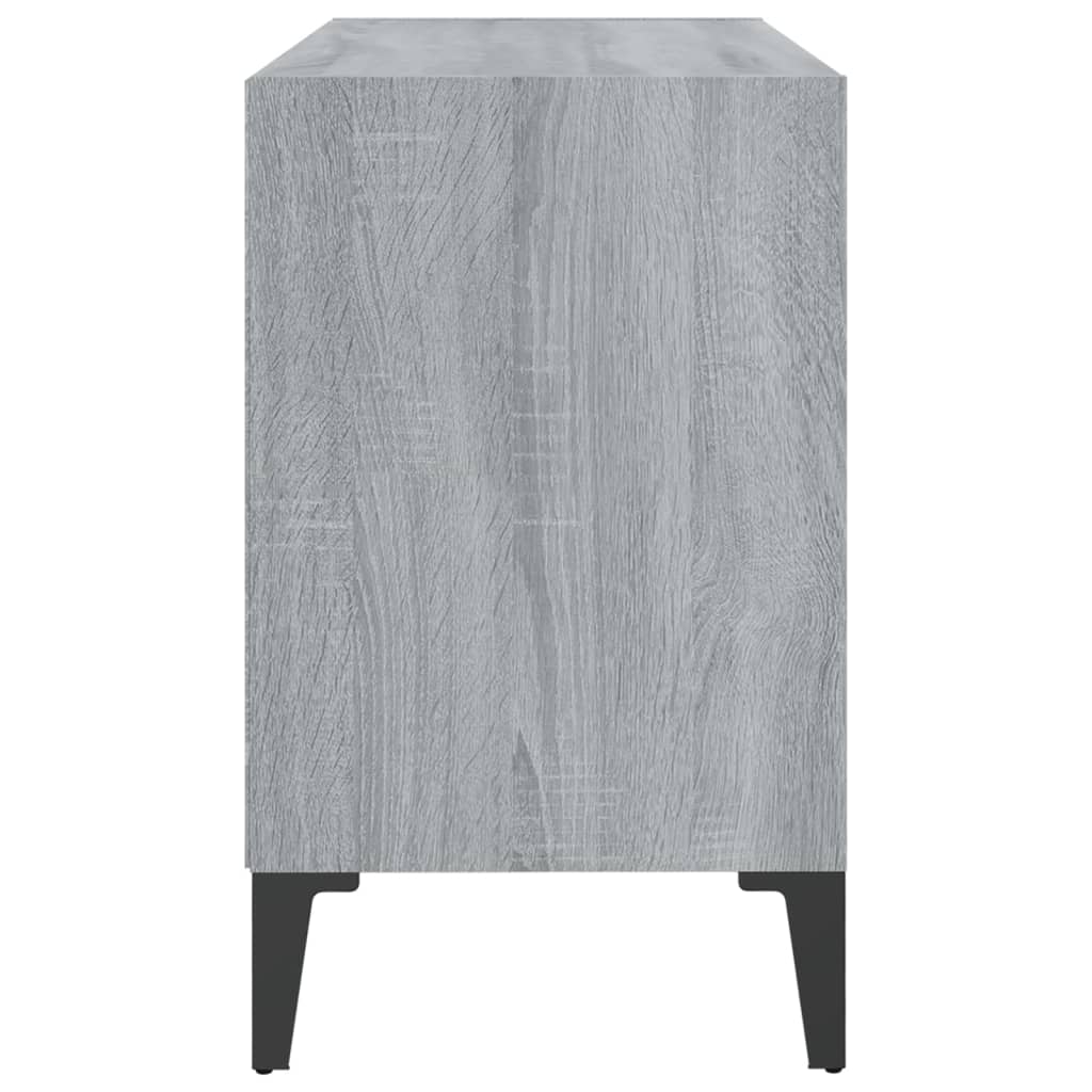 TV-Schrank mit Metallbeinen Grau Sonoma 69,5x30x50 cm