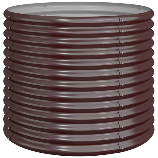 Pflanzkübel Verzinkter Stahl 80x80x68 cm Braun