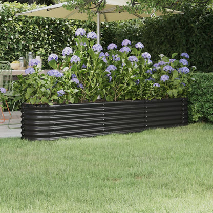 Hochbeet Verzinkter Stahl 224x40x36 cm Anthrazit