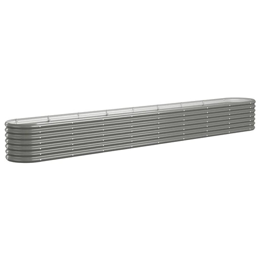 Hochbeet Verzinkter Stahl 332x40x36 cm Grau