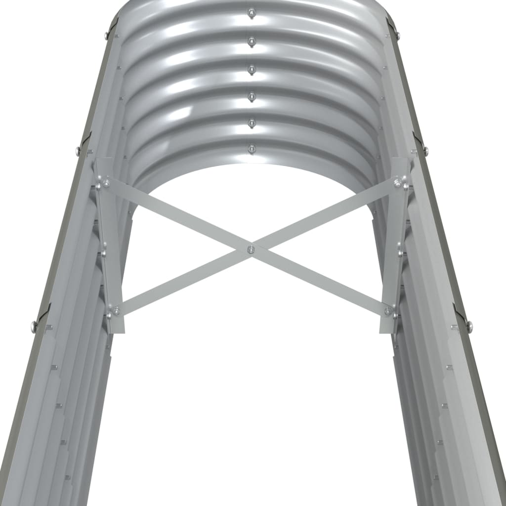 Hochbeet Verzinkter Stahl 332x40x36 cm Grau