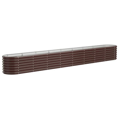 Hochbeet Verzinkter Stahl 332x40x36 cm Braun