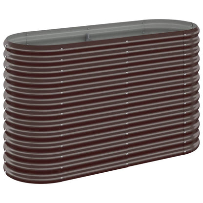 Hochbeet Verzinkter Stahl 114x40x68 cm Braun