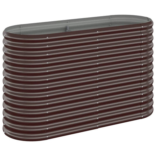 Hochbeet Verzinkter Stahl 114x40x68 cm Braun