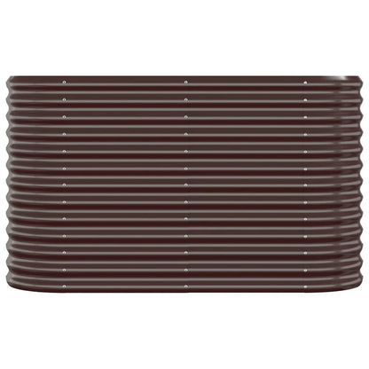 Hochbeet Verzinkter Stahl 114x40x68 cm Braun