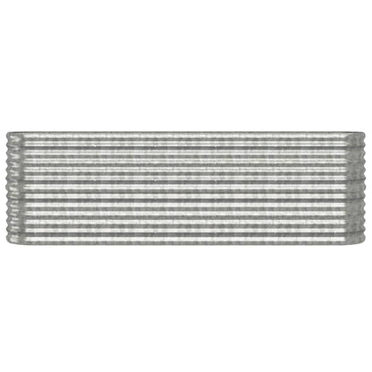 Hochbeet Verzinkter Stahl 224x40x68 cm Silbern