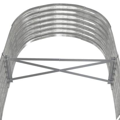 Hochbeet Verzinkter Stahl 152x80x36 cm Silbern