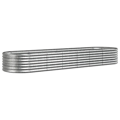Hochbeet Verzinkter Stahl 296x80x36 cm Silbern
