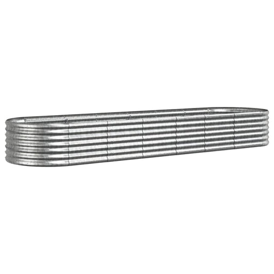 Hochbeet Verzinkter Stahl 296x80x36 cm Silbern