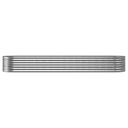 Hochbeet Verzinkter Stahl 296x80x36 cm Silbern