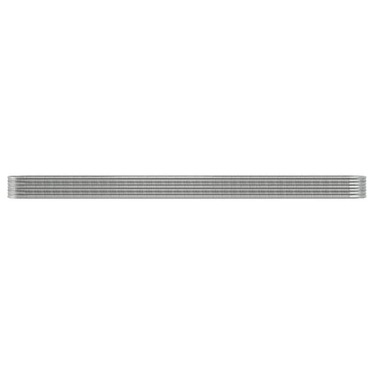 Hochbeet Verzinkter Stahl 440x80x36 cm Silbern