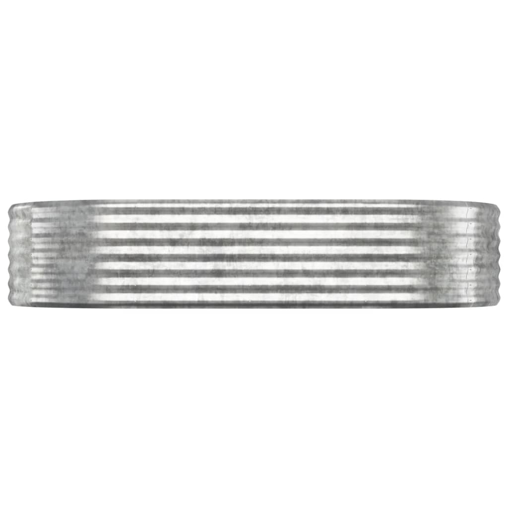 Hochbeet Verzinkter Stahl 175x100x36 cm Silbern