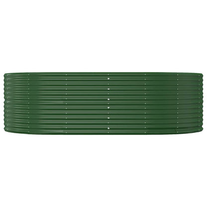 Garten-Hochbeet Grün 212 x 140 x 68 cm Verzinkter Stahl